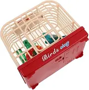 BESPORTBLE Sound Activated Singing Bird in Cage Realistic Chirping and Motion Battery Operated Desk Room Accessory with Melodic Sounds
