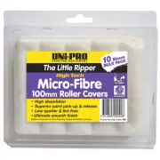 Uni-Pro 100mm Mini Microfibre Paint Roller Covers 10mm Nap - 10-pack