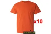 10 Packs Gildan T-SHIRT Basic Tee S - 5XL Small Big Men Heavy Cotton (Antique Orange)