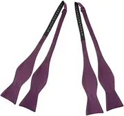[GLSTOY] Men's Bow Tie Set 2 Pcs Self Tie Bow Tie for Wedding Formal Events Groomsmen Accessory Solid Color Tie Design