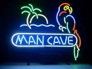 Man Cave Bar Parrot 20"x16" Neon Sign Lamp Bar With Dimmer