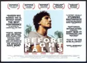 Modern FILM POSTER Postcard: BEFORE NIGHT FALLS (Javier Bardem, Johnny Depp)