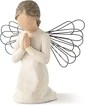 Willow Tree Angel of Prayer Figurine, Natural, 4.2 x 5.4