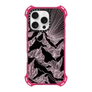 iPhone 16 Pro Bounce Case MagSafe Compatible AIM HIGH 2, MOUNTAINS B&W MINIMALIST NATURE ILLUSTRATION