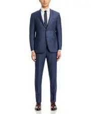 Canali Kei Sharkskin Check Regular Fit Suit