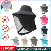 Fishing Hat Sun Protection Hat Mosquito Head Net Bucket Hat with Hidden Net Mesh