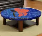 Lapis Lazuli Coffee Table, smaller accent tables, furniture table, inlay art
