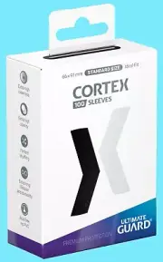 100 ULTIMATE GUARD CORTEX GLOSS STANDARD BLACK Card SLEEVES Deck Protector mtg