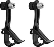 Geekria for Creators Drum Rim Microphone Clip, Universal Microphone Clamp Compatible with Shure BETA 52A, Adjustable Drum Mic Clips, Shockproof Musical Instrument Supplies (Black / 2 Pack)