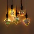 1pc LED Holiday 3D Fireworks Lamp Edison Bulb Novelty Lighting Glass Ball Light