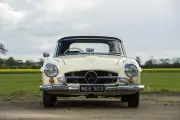 Cars 1955 62 mercedes benz 190sl uk spec r121 190 s l Desk Mat Stitched