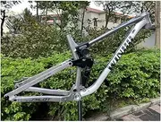 Full Suspension MTB Frame 26er 27.5er 29er Mountain Bike Frame 17''/18'' Travel 147mm XC/AM/DH Enduro Downhill Frame 12x148mm Thru Axle Boost (Color : Silver, Size : 27.5 * 17'')