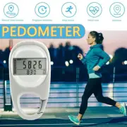 3D Digital Pedometer Running Walking Portable Step Counter With Clip Carabiner