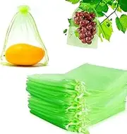 Fruit Protection with Drawstring 100pcs, Mesh Fruit Protection Bag 6x8 inches, Mesh Garden Protection Bag, from Birds Squirrels