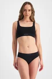 [Bonds] Bonds Women's Bases Viscose Bamboo Seamless Bikini in Black Size: 10 10 Black