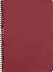 My Essentials Wirebound A4 Ruled with Margin Notebook, Red