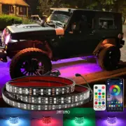 6pcs RGB Double Row LED Underglow Lights APP Bluetooth Strips For JEEP Wrangler