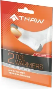 2 Pair Toe Warmers Single Use Long Lasting
