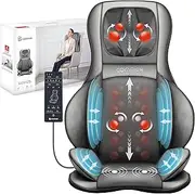 COMFIER Neck and Back Massager with Heat- Shiatsu Massage Chair Pad Portable with Compress & Rolling,Kneading Chair Massager for Full Back,Neck & Shoulder, Full Body