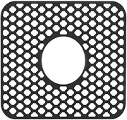 Silicone Sink Mat Kitchen Sink Protector Pad Dishes Drying Mat Anti-scratch Non-skid Filter Mesh for Bottom of Sink Faucet, Black (34 x 29cm/ 13.4" x 11.4")