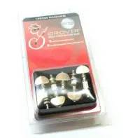 Grover Nickel Metal Button Perma-Tension 5-string Banjo Tuners 117N