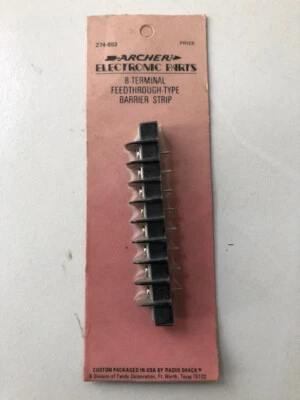 Archer 8 terminal feedthrough-type barrier strip New Ultra Rare 274-653 Sb18.