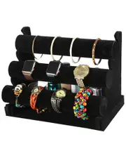 Fresh Fab Finds 3-Tier Velvet Jewelry Stand