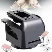 2-in-1 Automatic Card Shuffler & Dealer, 360°Rotating Card Dealer with OLED Display,Touch Control, Dealing Distance & Speed Adjustable, 4000mA Rechargeable Auto Dealers Machine for Different Cards