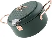 OFFSCH 1Pc Non Stick Tempura Frying Pan Portable Deep Fryer Pot for Induction Cooker Easy to Clean for Home Cooking and Healthy Frying