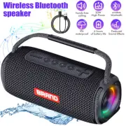 Portable Wireless Bluetooth Stereo Music Waterproof Speaker AUX/TF/ LED Effect