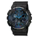 【CASIO】卡西歐 G-SHOCK + BABY-G 時尚運動對錶 GA-100-1A2+BA-110BE-7A