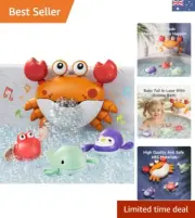 TUMAMA Musical Baby Bath Toy with 3 Wind-Up Bubble Makers - Fun for Kids