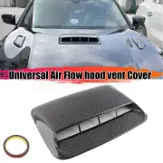 Carbon Fiber Look Car Hood Scoop Vent Bonnet Cover Air Flow Intake Decorative