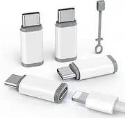 4 Pack for Lightning to USB C Adapter, Lightning Female to USB C Male Adapter for iPhone 15,iPad Pro,Type C Devices, Type C Charger Connector, Support Charging &Data Transfer, Not for Audio/OTG