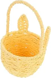 Adorable Rabbit Ear Woven Basket Paper Rope Handled Basket for Decor Storage Easter Celebration
