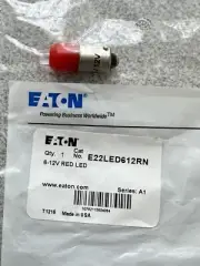NEW EATON E22LED612RN 6-12V RED LED BULB E22 E34 10250T Pilot Light Lamp