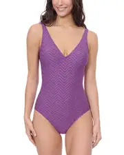 Profile by Gottex Zigzag Print Swimsuit