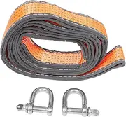 iplusmile Tow Strap Pull Strap Tow Chains with Hooks Tow Strap Tow Cable Towing Ropes for Vehicles Straps Heavy Duty Towing Straps Toe Straps for Truck Tow Rope Orange Steel