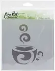 Picket Fence Studios Stencil 6"X6"-Coffee Cup