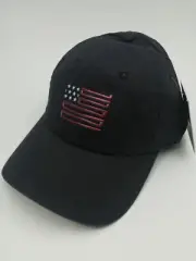 US Flag Navy Baseball Cap ~ Patriotic Hat 100% Cotton [Deer Run Golf Club]