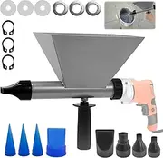 XINHNMUU Electric Mortar Grout Gun, Portable Cement Grouting Machine, Reusable Cordless Caulking Applicator Finishing Tool with 8 Nozzles (Without Electric Drill) (1) (XA017a)