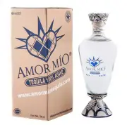 Tequila Amor Mío Blanco,100% Agave, Handmade Collectible bottle, 38% Alc., 750mL