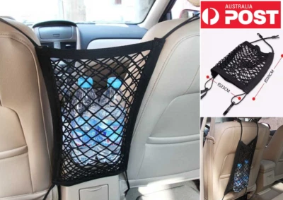 Car Console Net Pocket Bag Toy Water Organiser Between Seat Storage Holder AU
