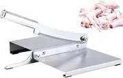 Manual Bone Meat Cutter, Frozen Meat Ribs Slicing Cutting Meat Chopper, Household Stainless Steel Commercial Meat Guillotine Saw for Chicken, Duck, Fish, Beef