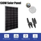 12V 130W Shingled Fixed Solar Panel Kit Mono Caravan Camping Charging Power