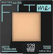 Maybelline New York Fit Me Matte + Poreless Pressed Face Powder Makeup, Warm Nude, 0.28 Ounce, Pack of 1