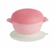 Simba It's Yummy Burger Food Grade Suction Bowl 6ms+ BPA Free - Pink Crunch