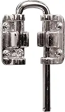 Prime-Line Products U 9846 Sliding Door Loop Lock, 1-1/8 in., Hardened Steel Bar w/Diecast Base, Nickel Plated
