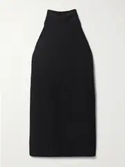 [SASUPHI] SASUPHI - Marine Ribbed Wool Turtleneck Mini Dress - Black - IT46 IT 46 Black