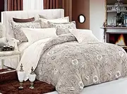 Shacha Quilt Cover Set, 3 Piece Duvet Cover Set Includes 2 Pillowcases, Doona Cover Set M246 (Super King Size)